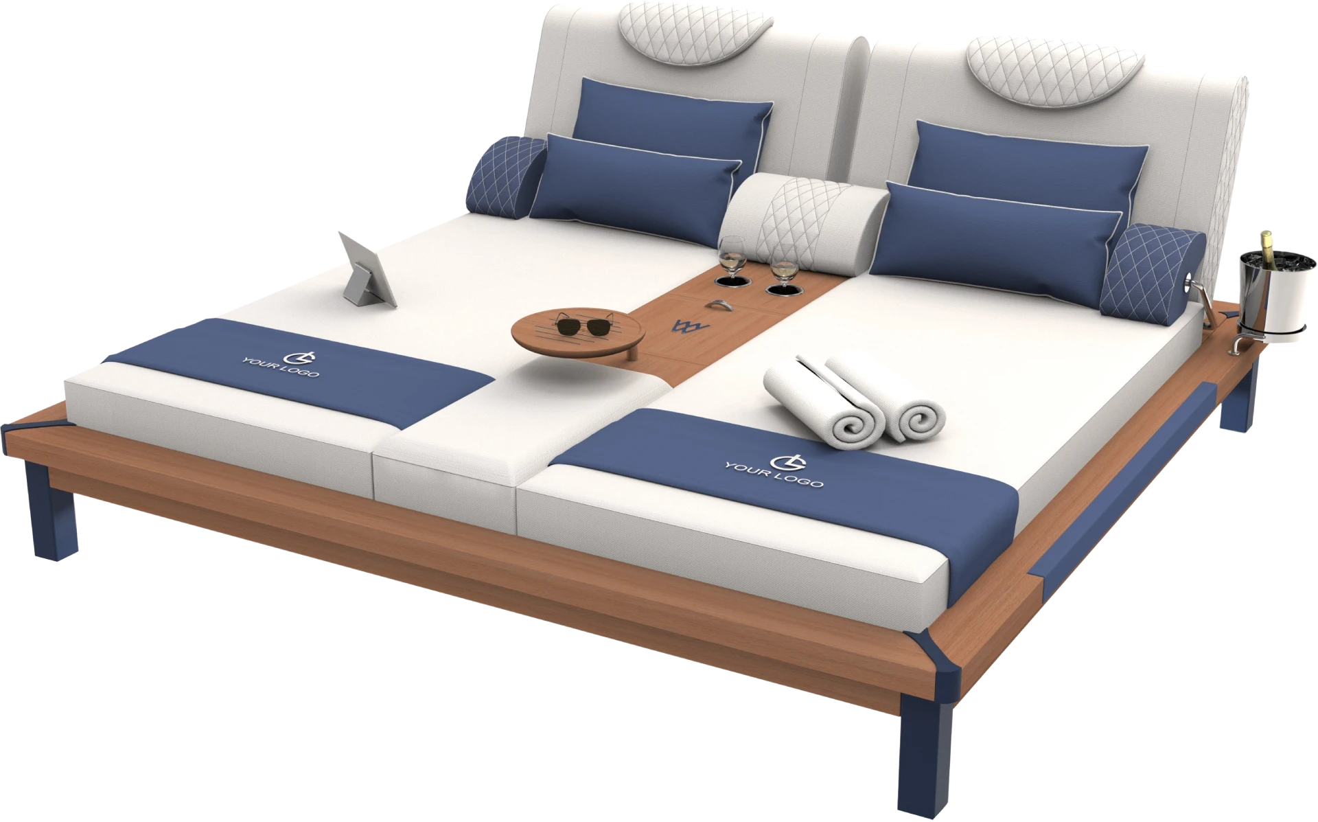 SMART double sun lounger (modern style)